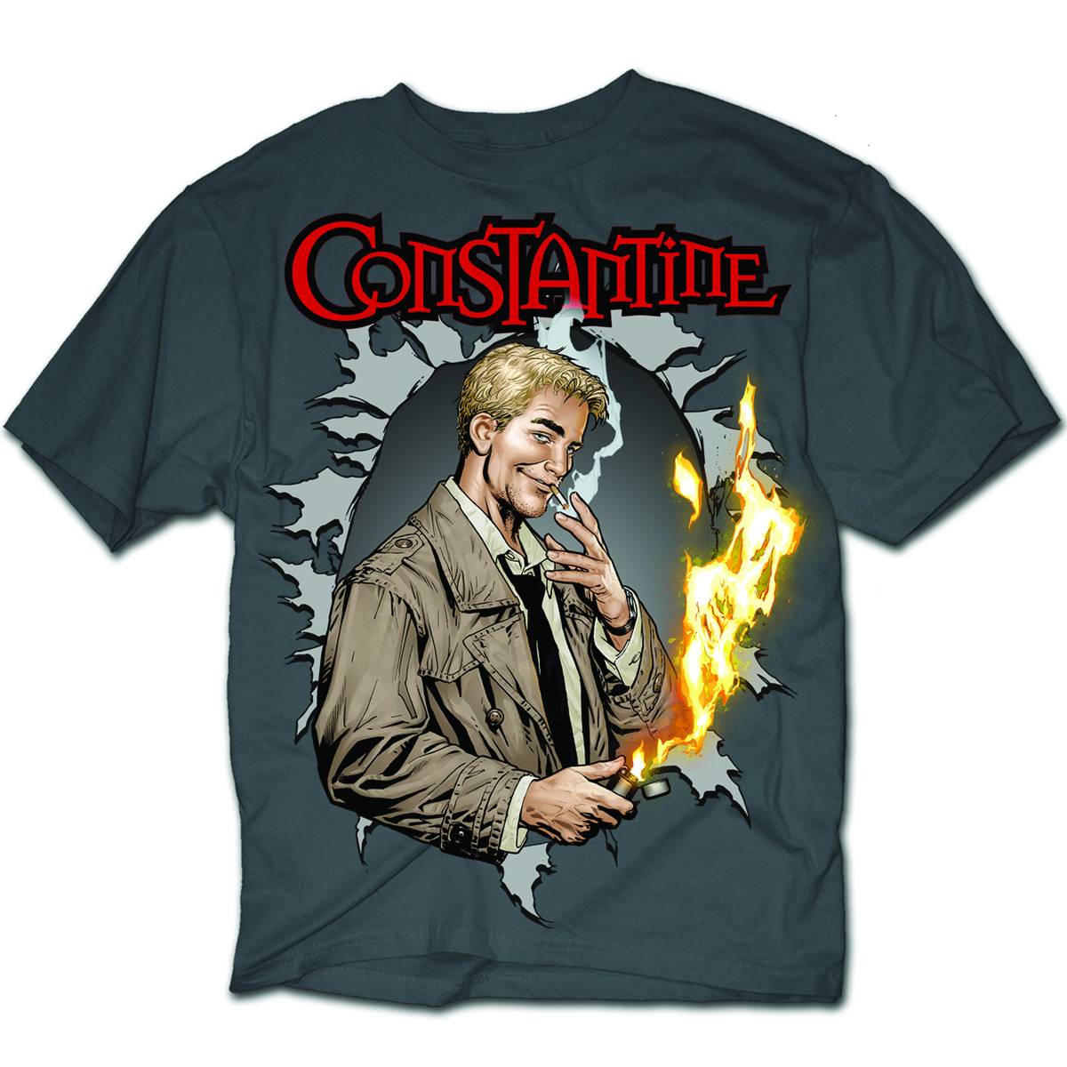 DC Heroes John Constantine Px Charcoal T-Shirt Medium
