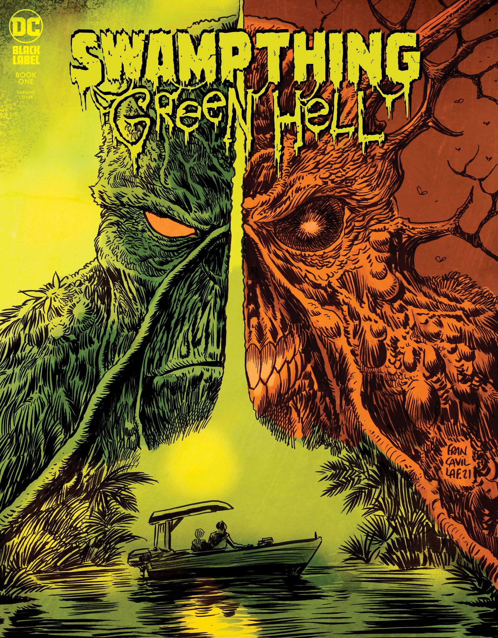 Swamp Thing Green Hell #1 Cover C Incentive 1 For 25 Francesco Francavilla Variant (Mature) (Of 3)