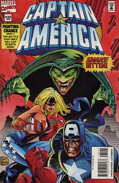 Captain America #435 [Direct Edition]-Fine (5.5 – 7)