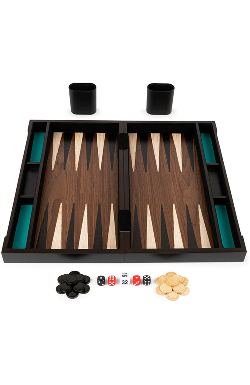 Backgammon: Woodgrain Decoupage (15In)