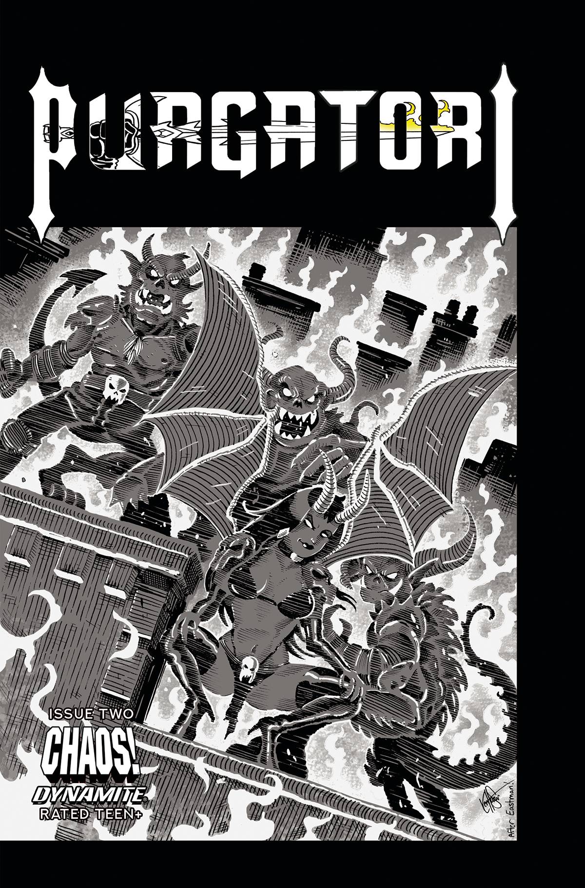 Purgatori #2 Cover N 11 Copy Last Call Incentive Teenage Mutant Ninja Turtles Homage Haeser Gs