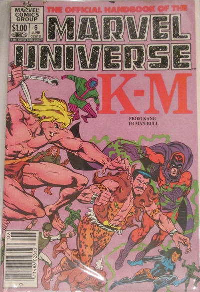 The Official Handbook of The Marvel Universe #6 [Newsstand]-F/Vf