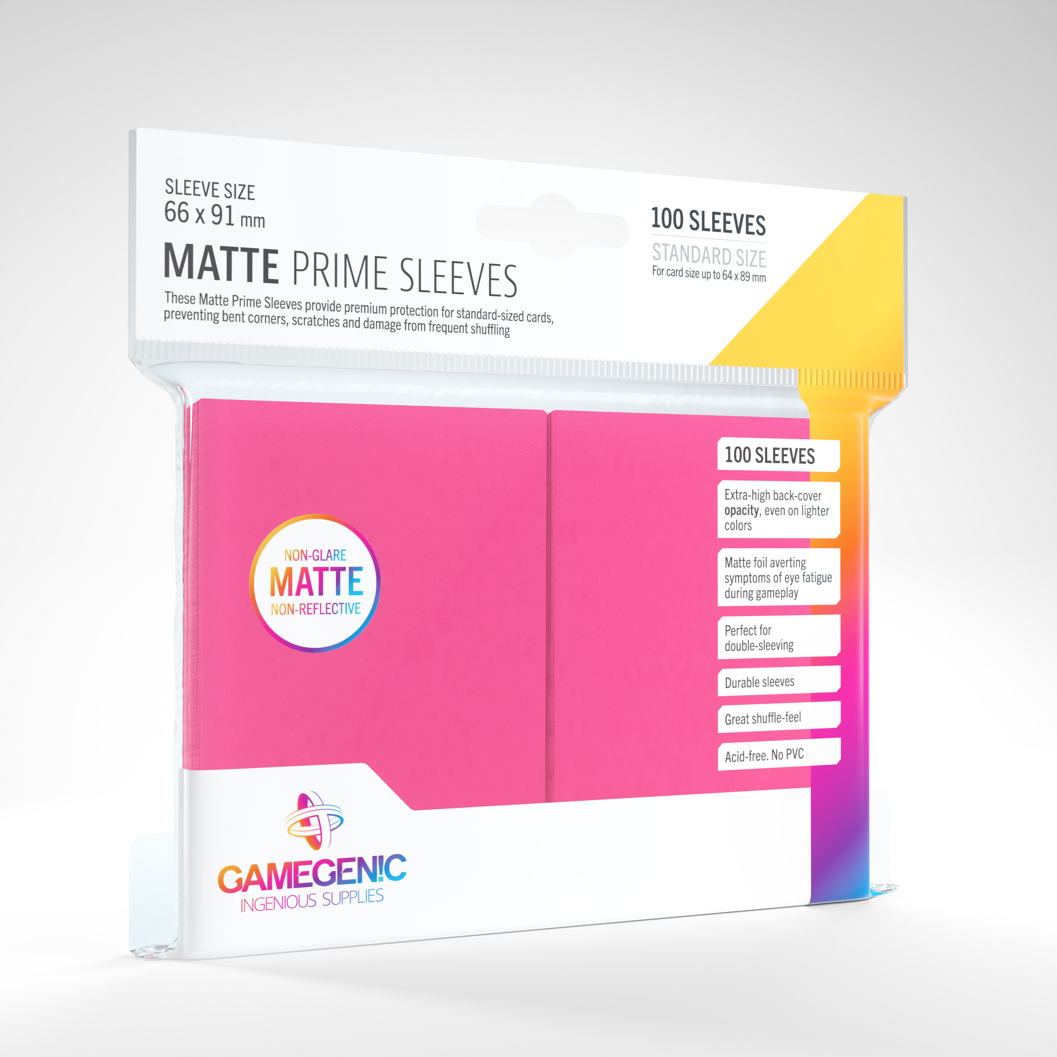Gamegenic Matte Prime Sleeves: Pink