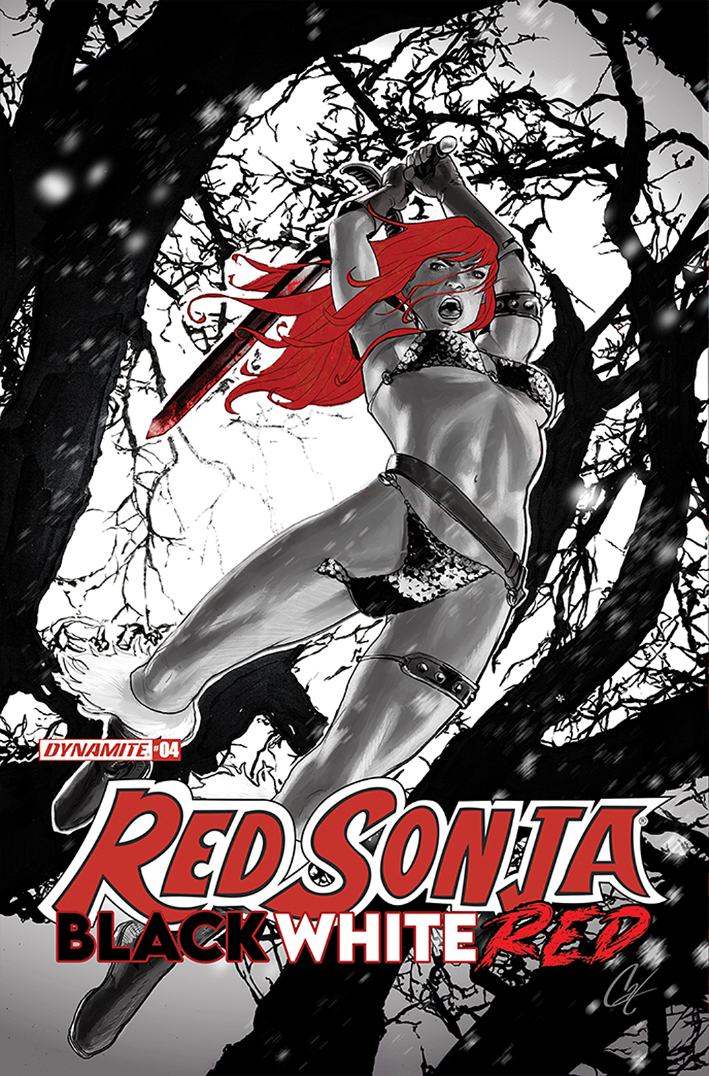 Red Sonja Black White Red #4 Cover B Staggs