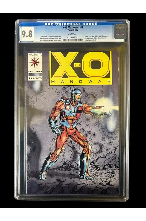 X-O Manowar #1 Cgc 9.8 Valiant Comics Shooter Englehart 1992