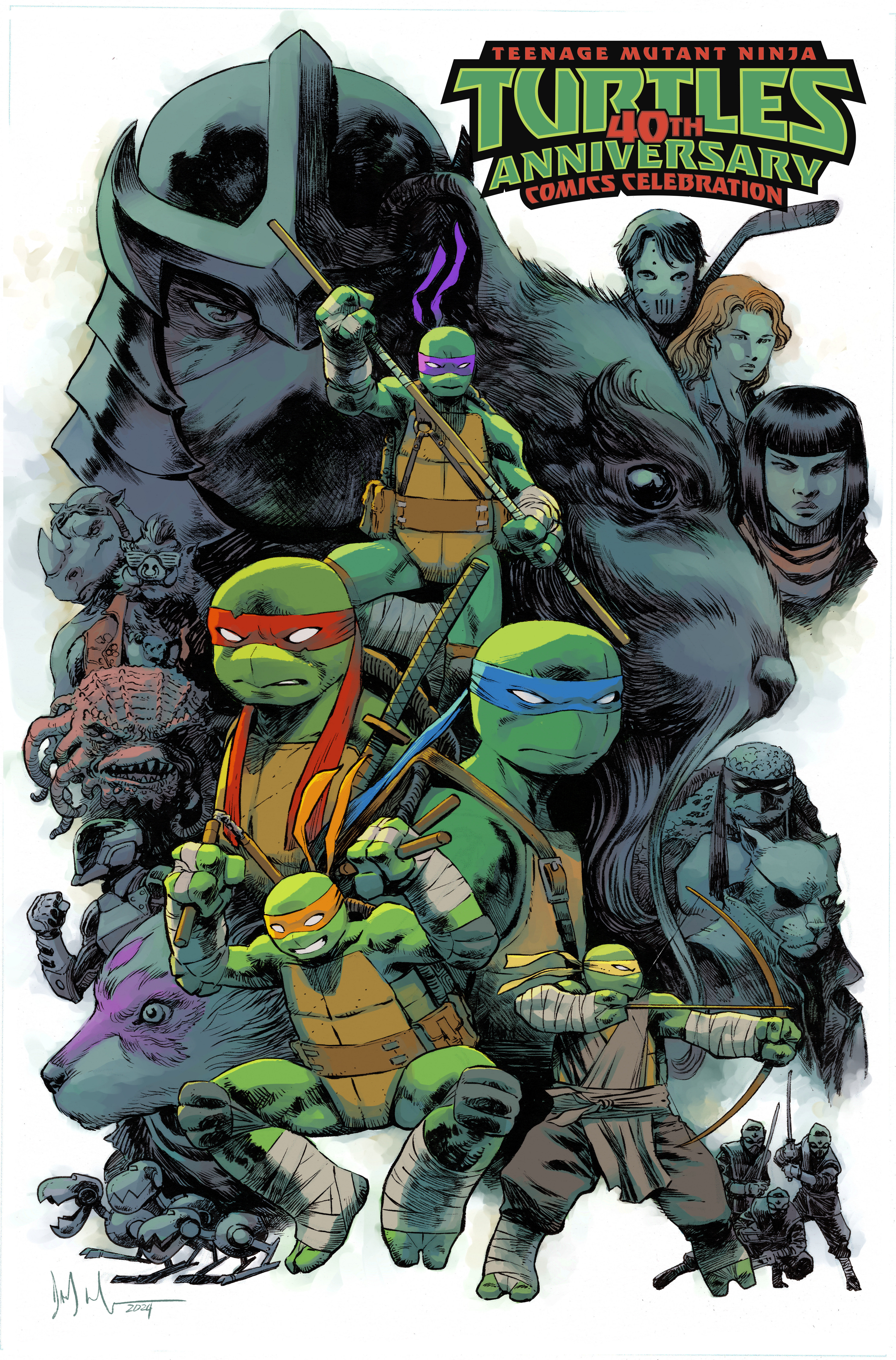 Teenage Mutant Ninja Turtles 40th Anniversary Comics Celebration Cover Wachter 1 for 50 Variant