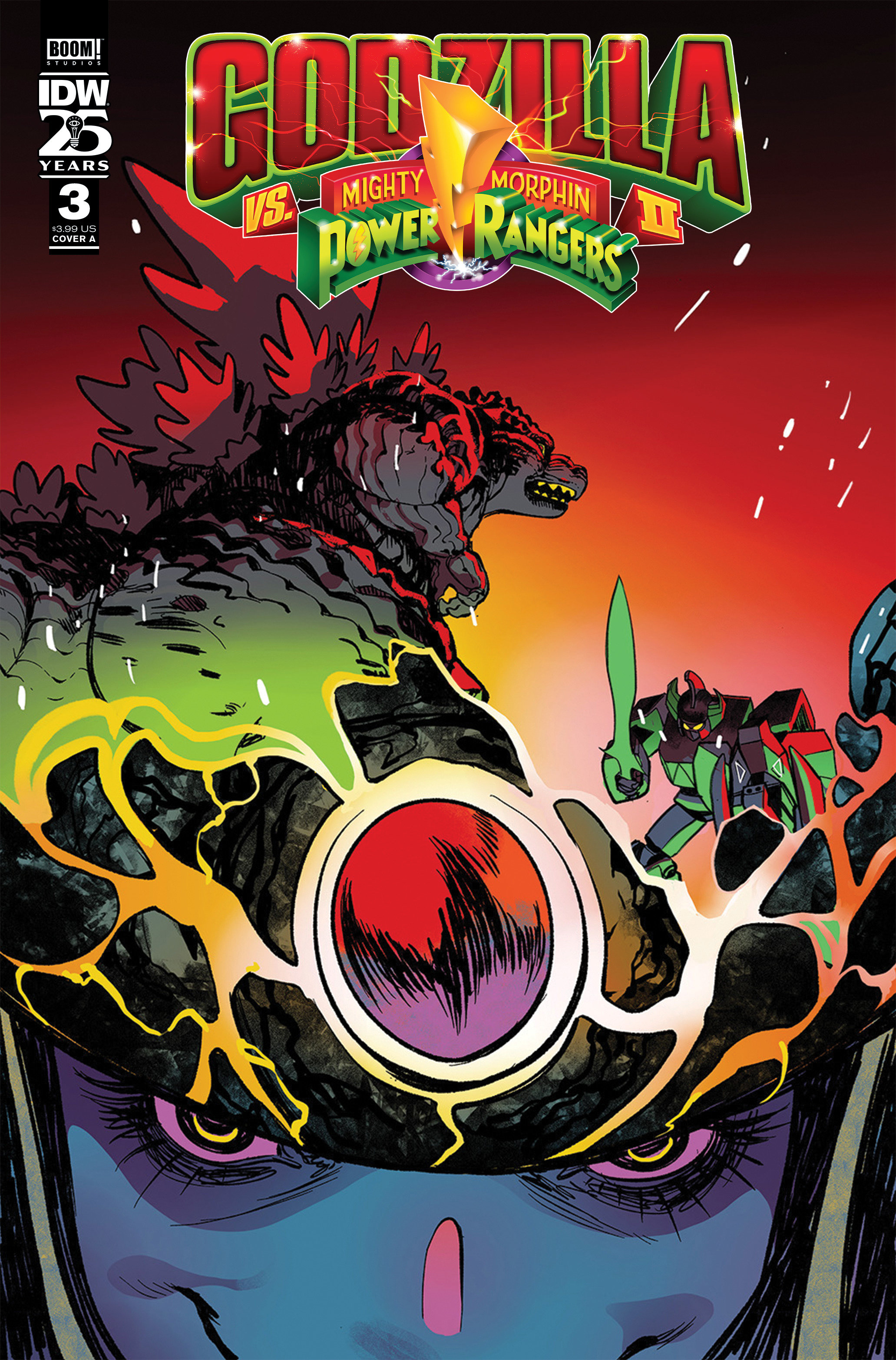 Godzilla Vs. The Mighty Morphin Power Rangers II #3 Cover A Rivas