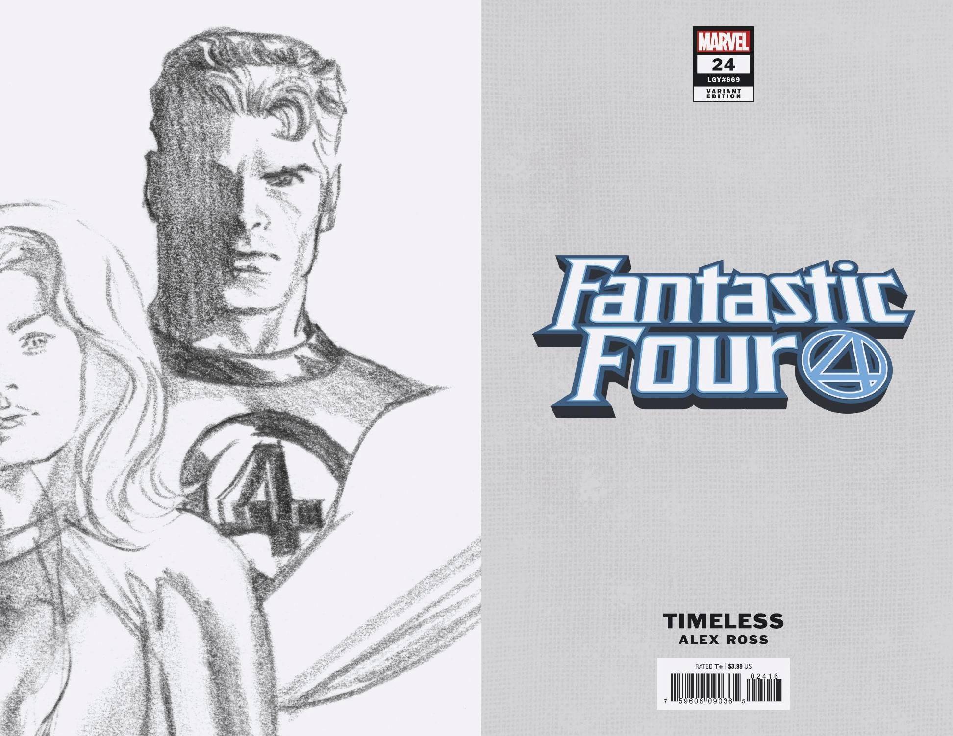 Fantastic Four #24 Mr Fantastic Timeless Virgin Sketch Variant (2018)
