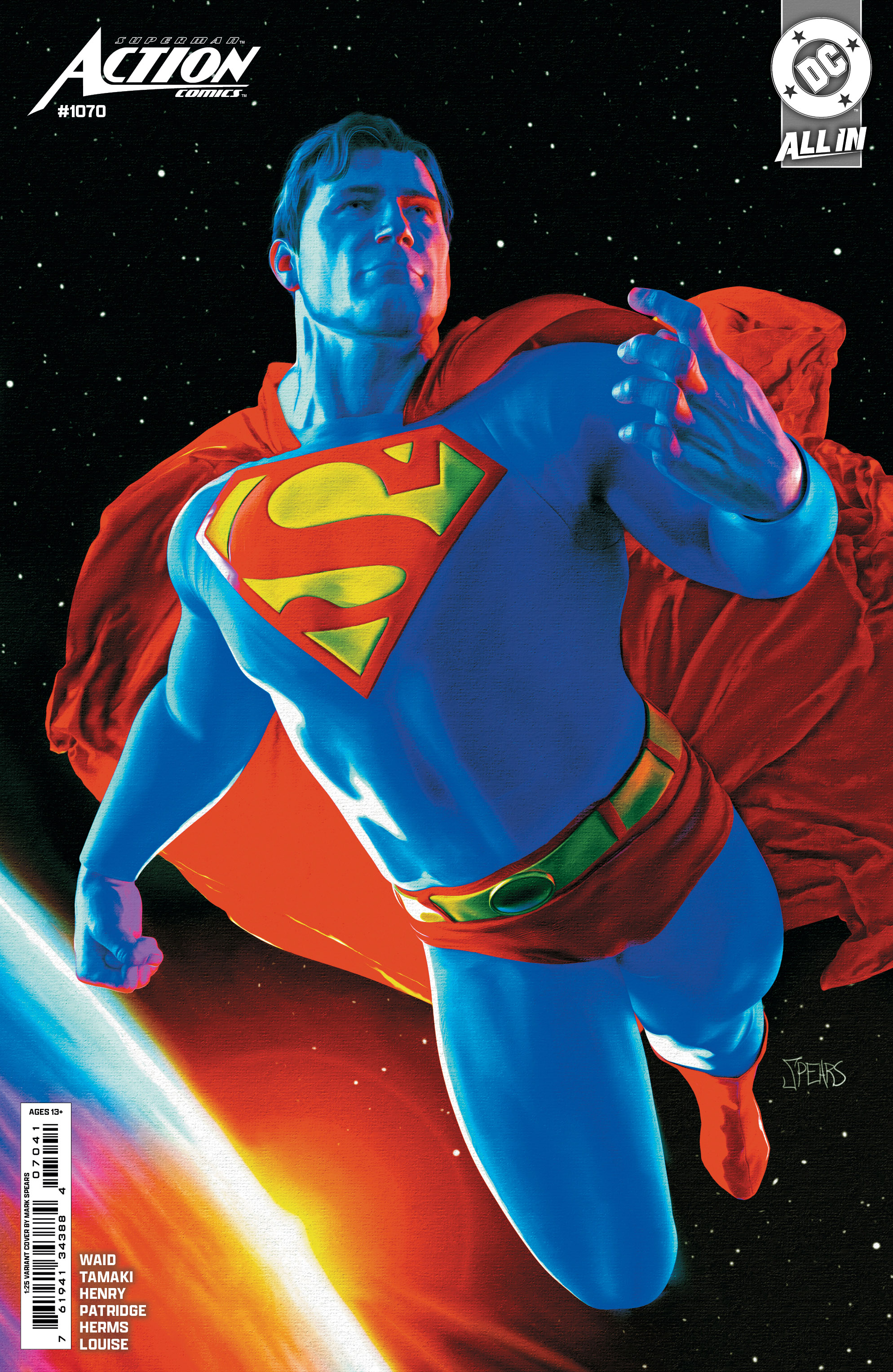 Action Comics #1070 Cover F 1 for 25 Incentive Mark Spears Card Stock Variant