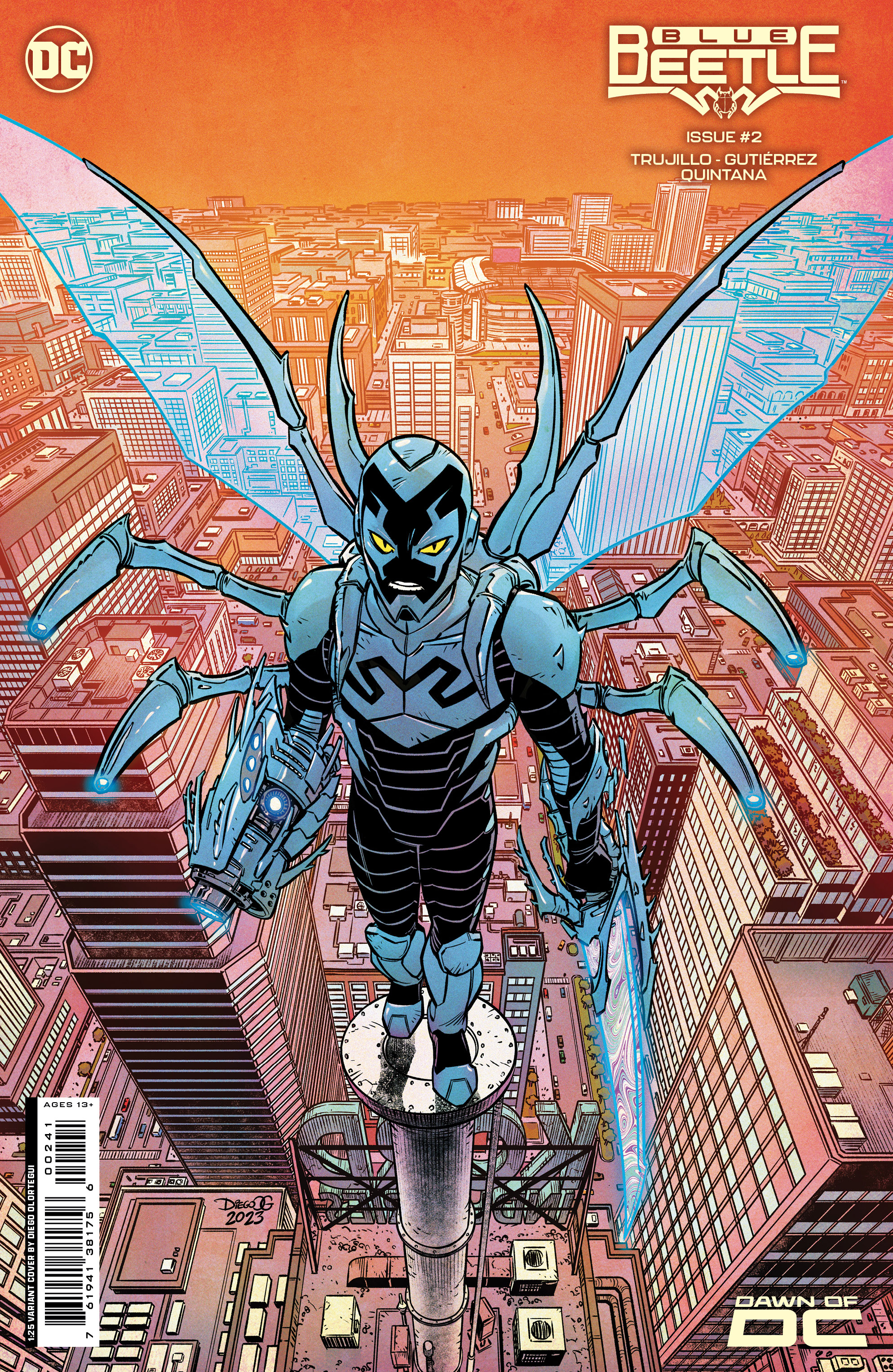 Blue Beetle #2 Cover C 1 for 25 Diego Olortegui Card Stock Variant