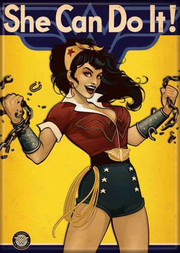 DC Bombshells Wonder Woman She Can Do It Magnet