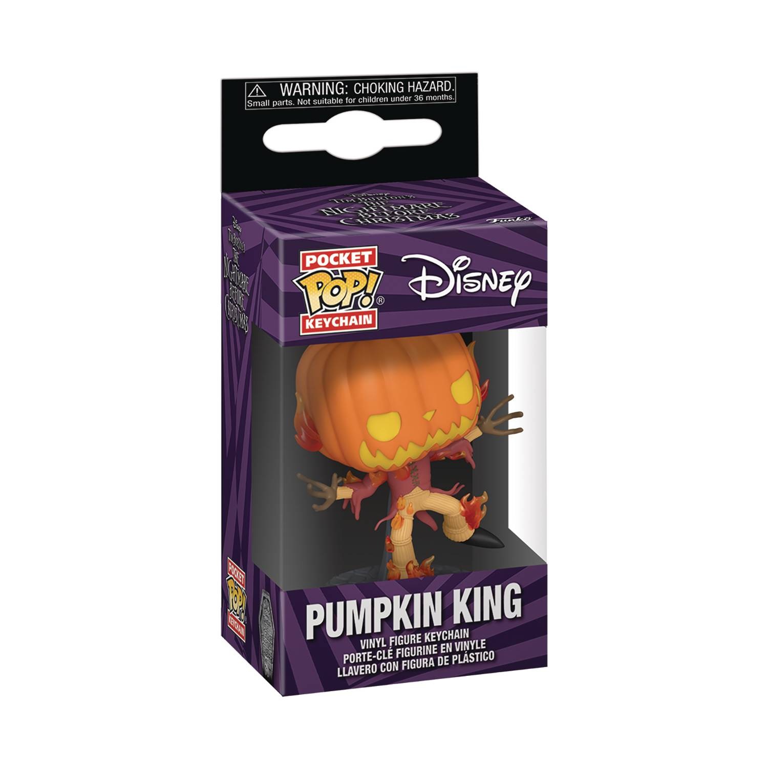 Pocket Pop Nightmare Before Christmas 30th Pumpkin King Keychain