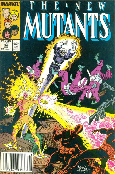 The New Mutants #54 [Newsstand]-Fine (5.5 – 7)