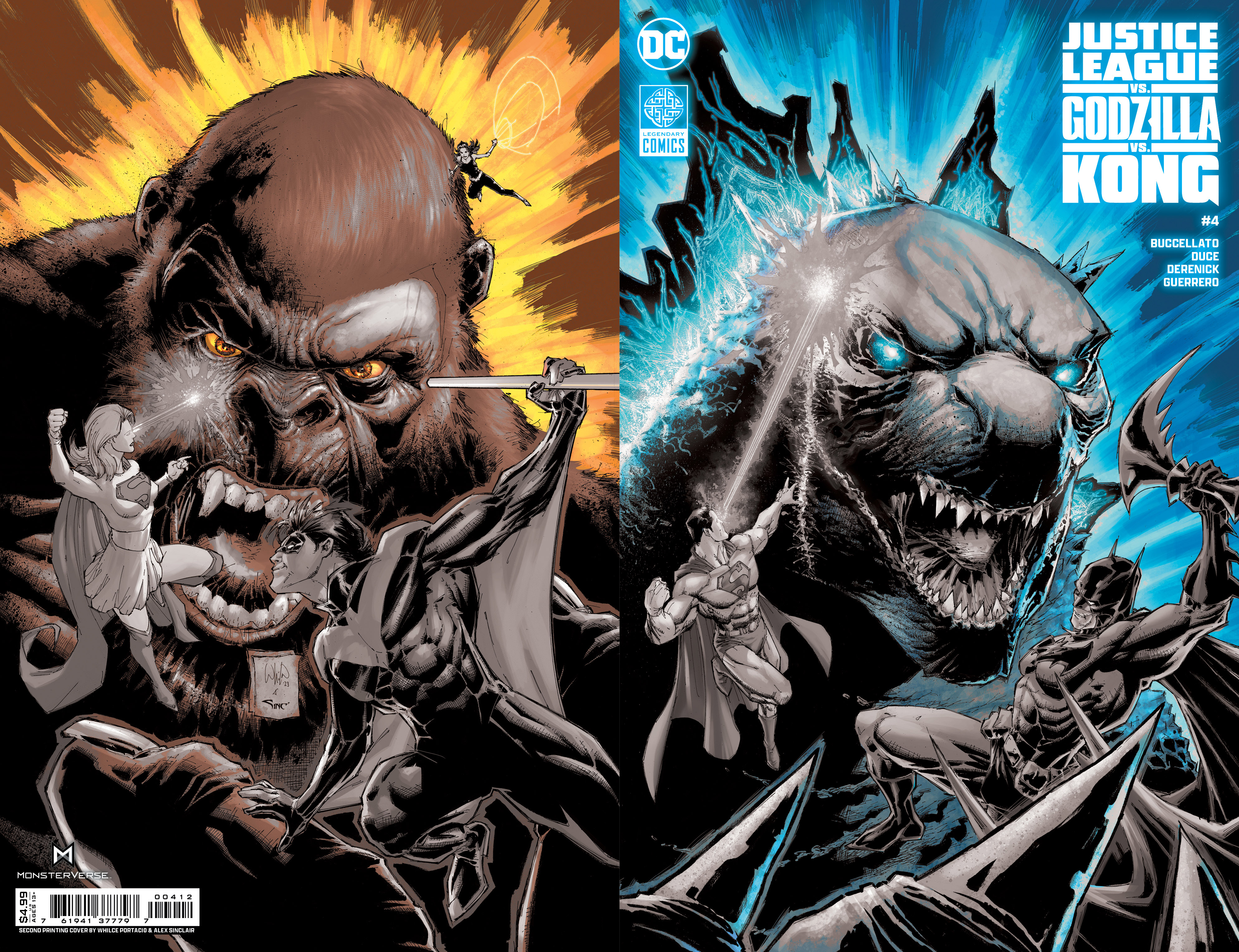 Justice League Vs Godzilla Vs Kong #4 Second Printing