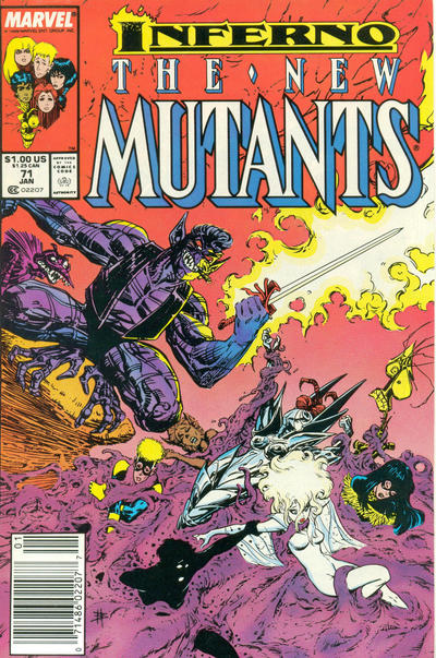 The New Mutants #71 [Newsstand]-Fine