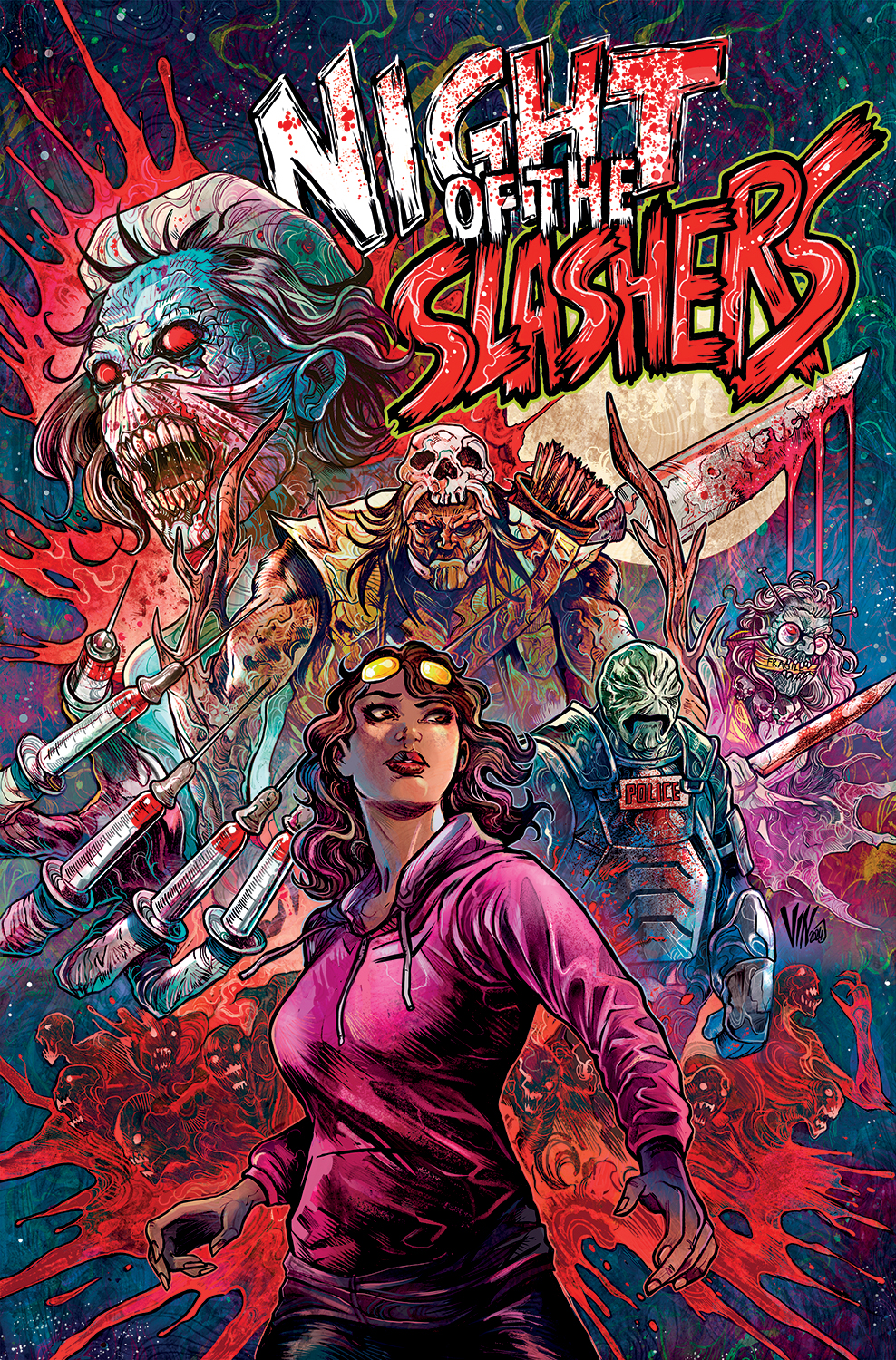 Night of the Slashers #3 Cover B Vincenzo Riccardi Variant (Mature)