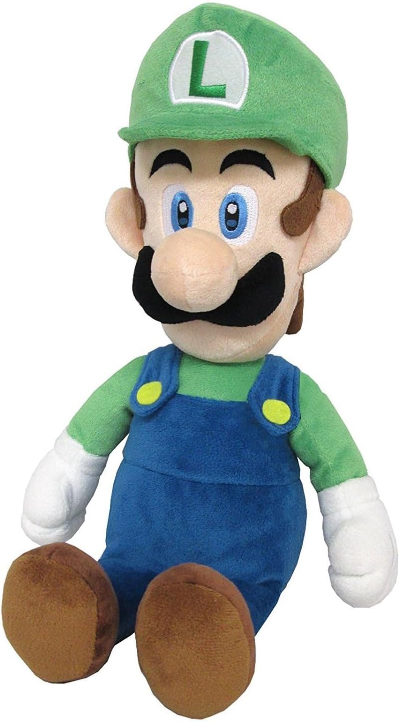 Super Mario All Star Collection - Luigi Medium Stuffed Plush, 15"