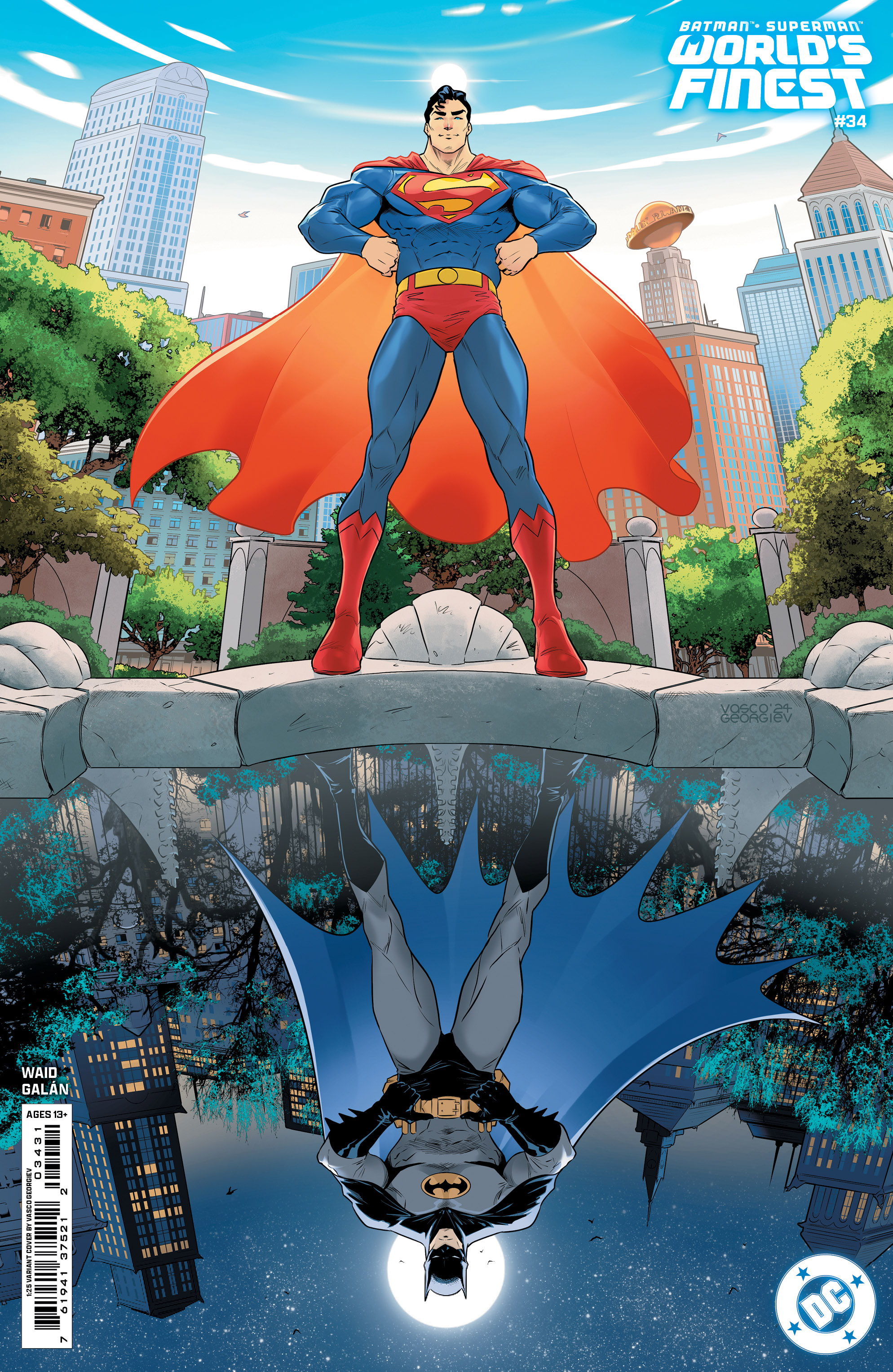 Batman Superman World's Finest  #34 Cover E 1 for 25 Incentive Vasco Georgiev Card Stock Variant