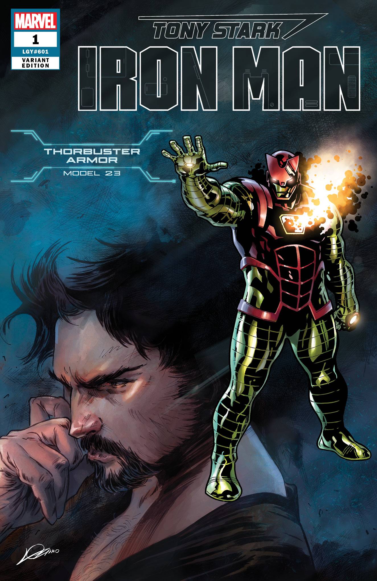 Tony Stark Iron Man #1 Thorbuster Armor Variant (2018)