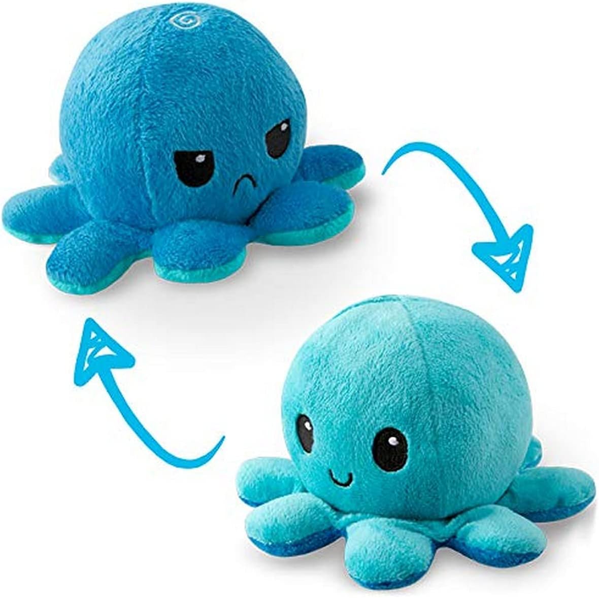 Reversible Octopus Plushie Double Blue