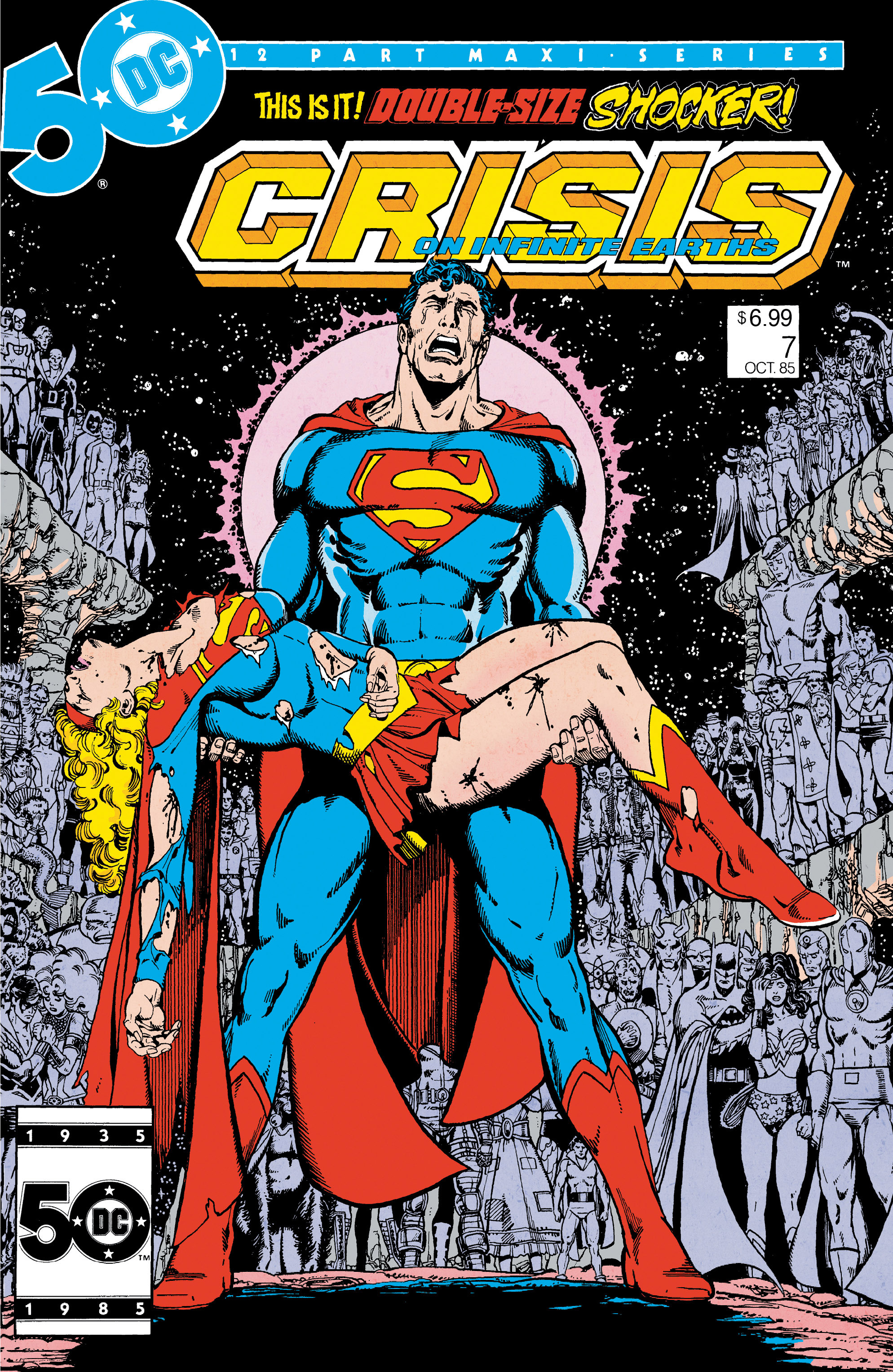 Crisis on Infinite Earth Facsimile Edition #7 Facsimile Edition Cover B George Perez Foil Variant