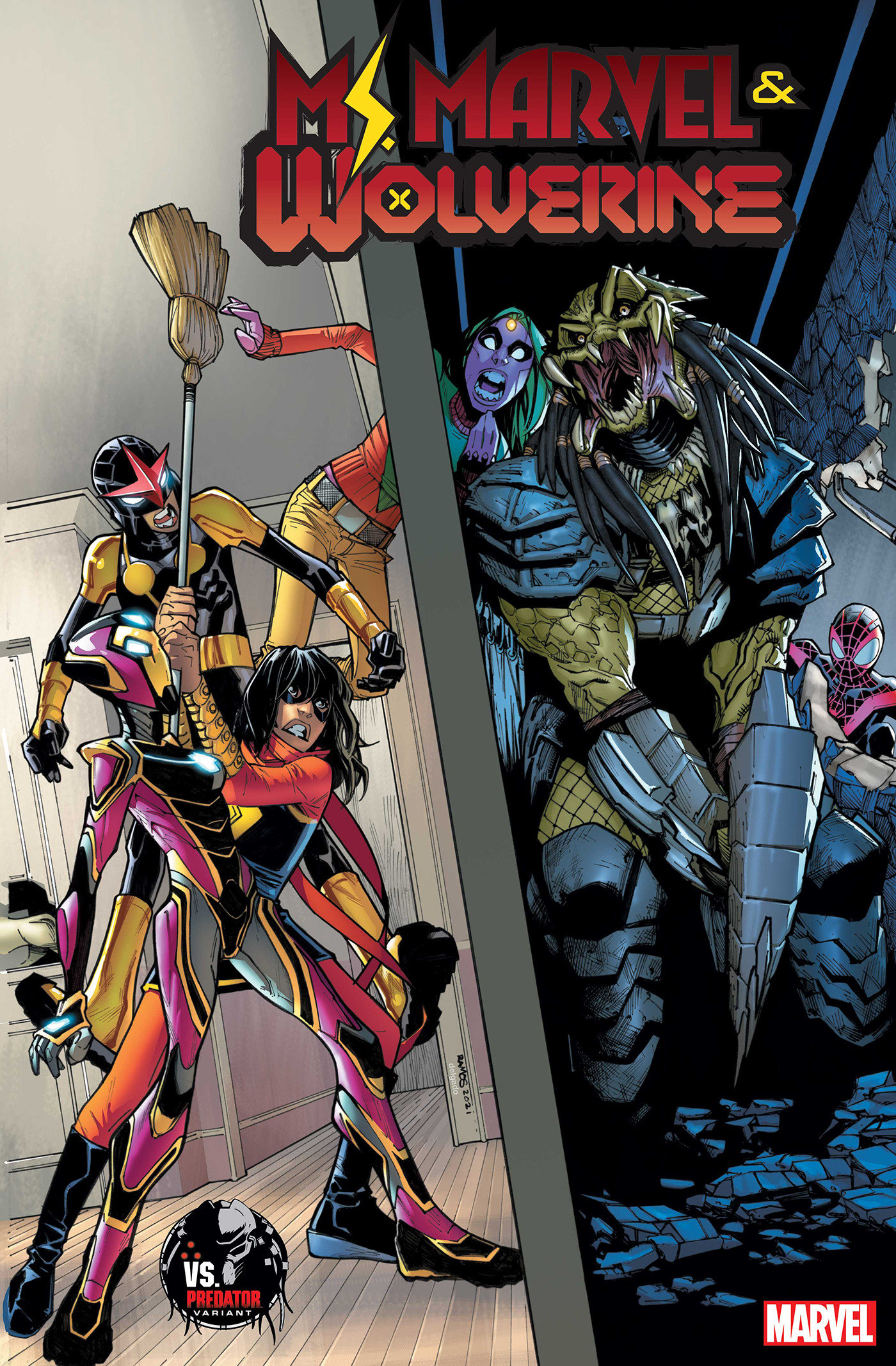 Ms. Marvel & Wolverine #1 Ramos Predator Variant