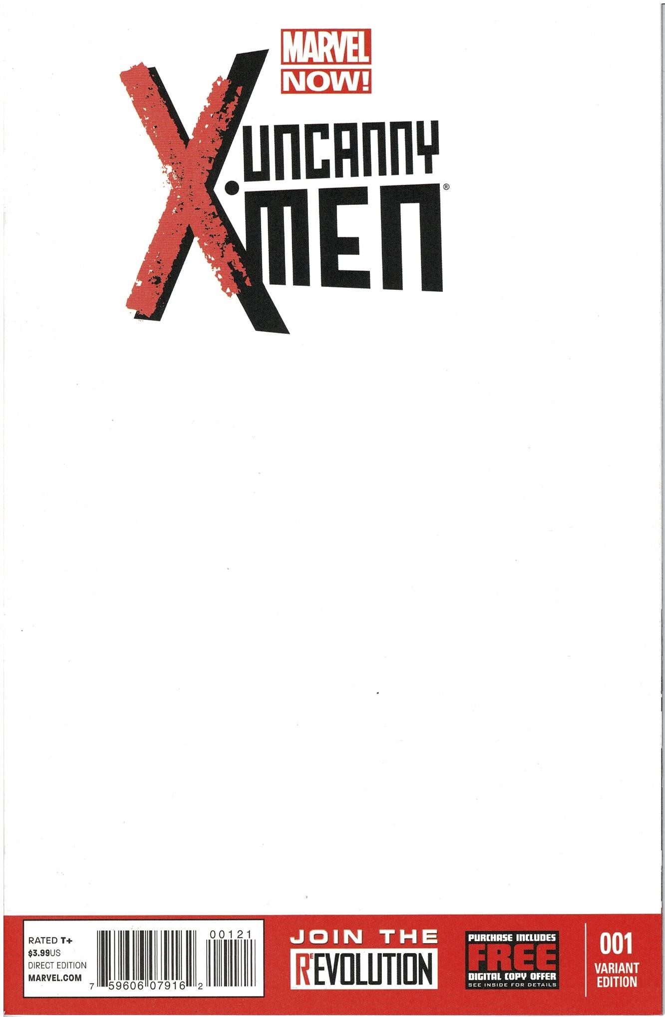 Uncanny X-Men #1 (Blank Cover Variant) (2013)