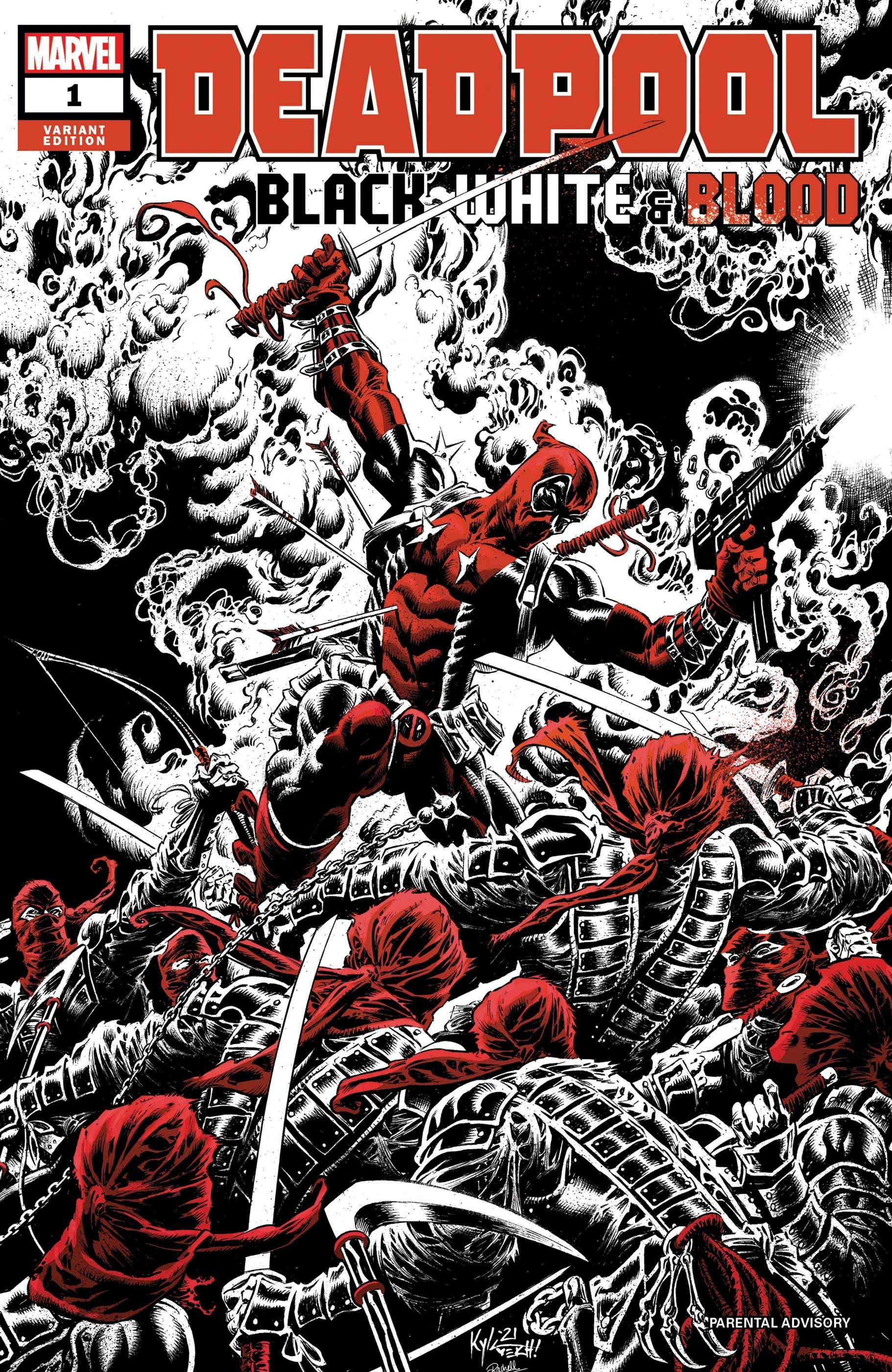 Deadpool Black White Blood #1 Hotz Variant (Of 5)