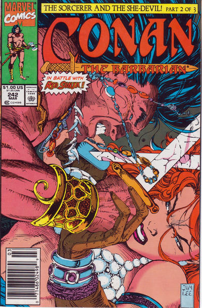 Conan The Barbarian #242 [Newsstand]-Good (1.8 – 3)