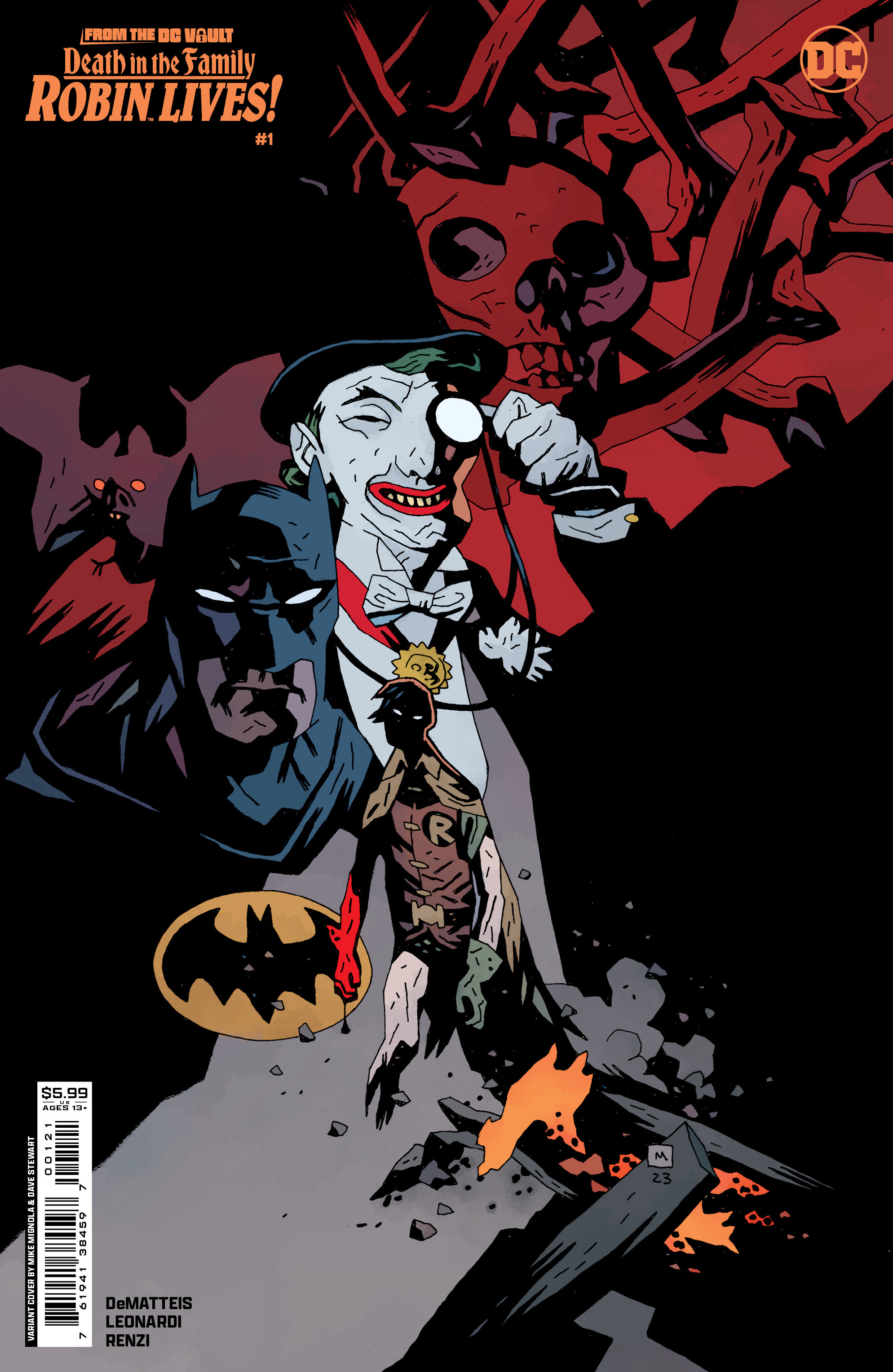From the DC Vault Death in the Family Robin Lives! #1 Cover B Mike Mignola Card Stock Variant