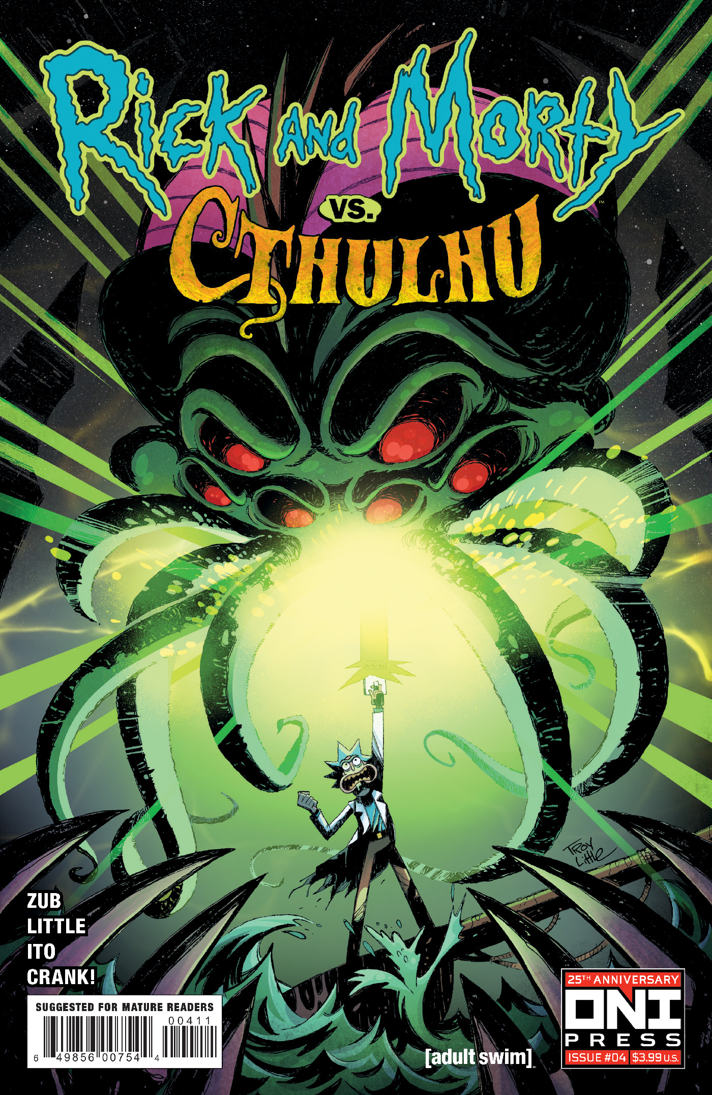 Rick And Morty Vs Cthulhu #4 Cover A Troy Little (Mature) (Of 4)