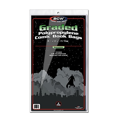 Resealable Bag for Graded Comics (100 Bags)