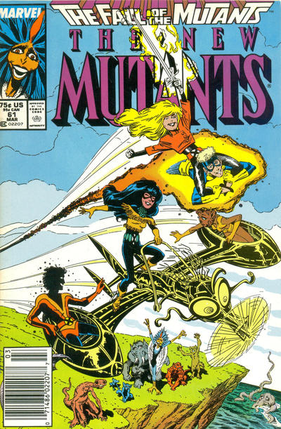 The New Mutants #61 [Newsstand]-Fine (5.5 – 7)