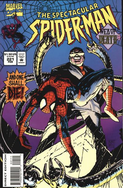 The Spectacular Spider-Man #221 [Direct Edition]-Fine (5.5 – 7)