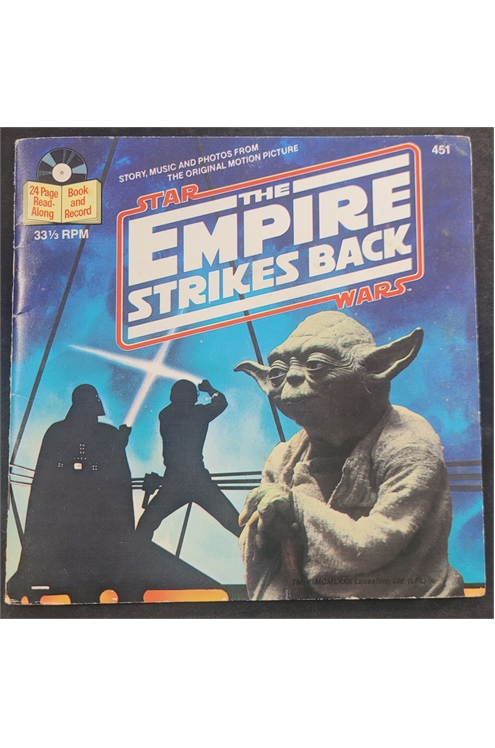 Star Wars 1980 Empire Strikes Back Book And Record  Pre-Owned