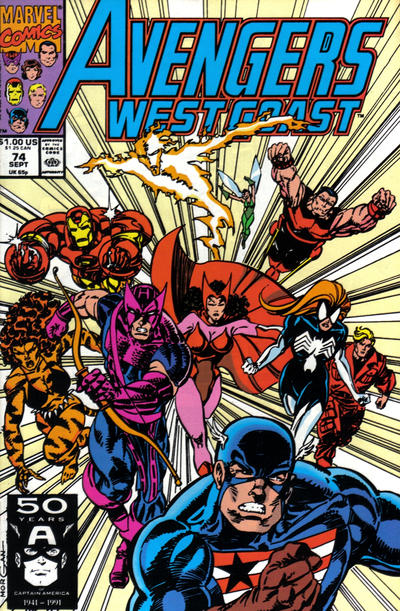 Avengers West Coast #74 [Direct]-Very Good (3.5 – 5)