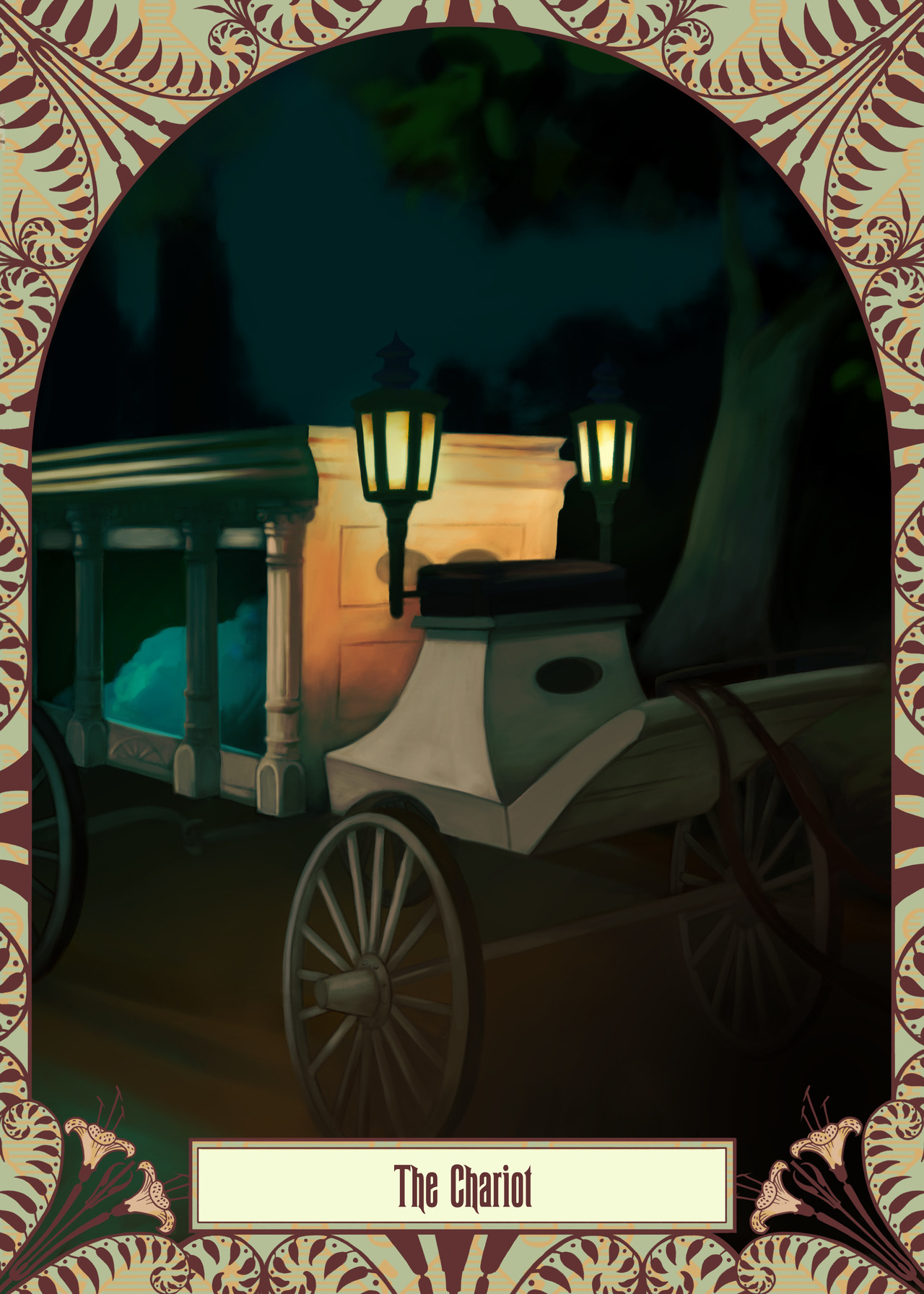 Leann Hill Art - Haunted Mansion Tarot The Chariot (Small)