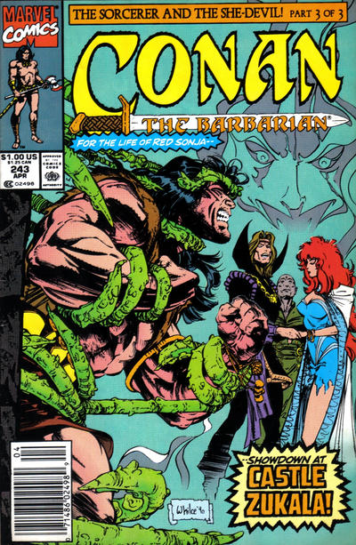 Conan The Barbarian #243 [Newsstand]-Fine (5.5 – 7)