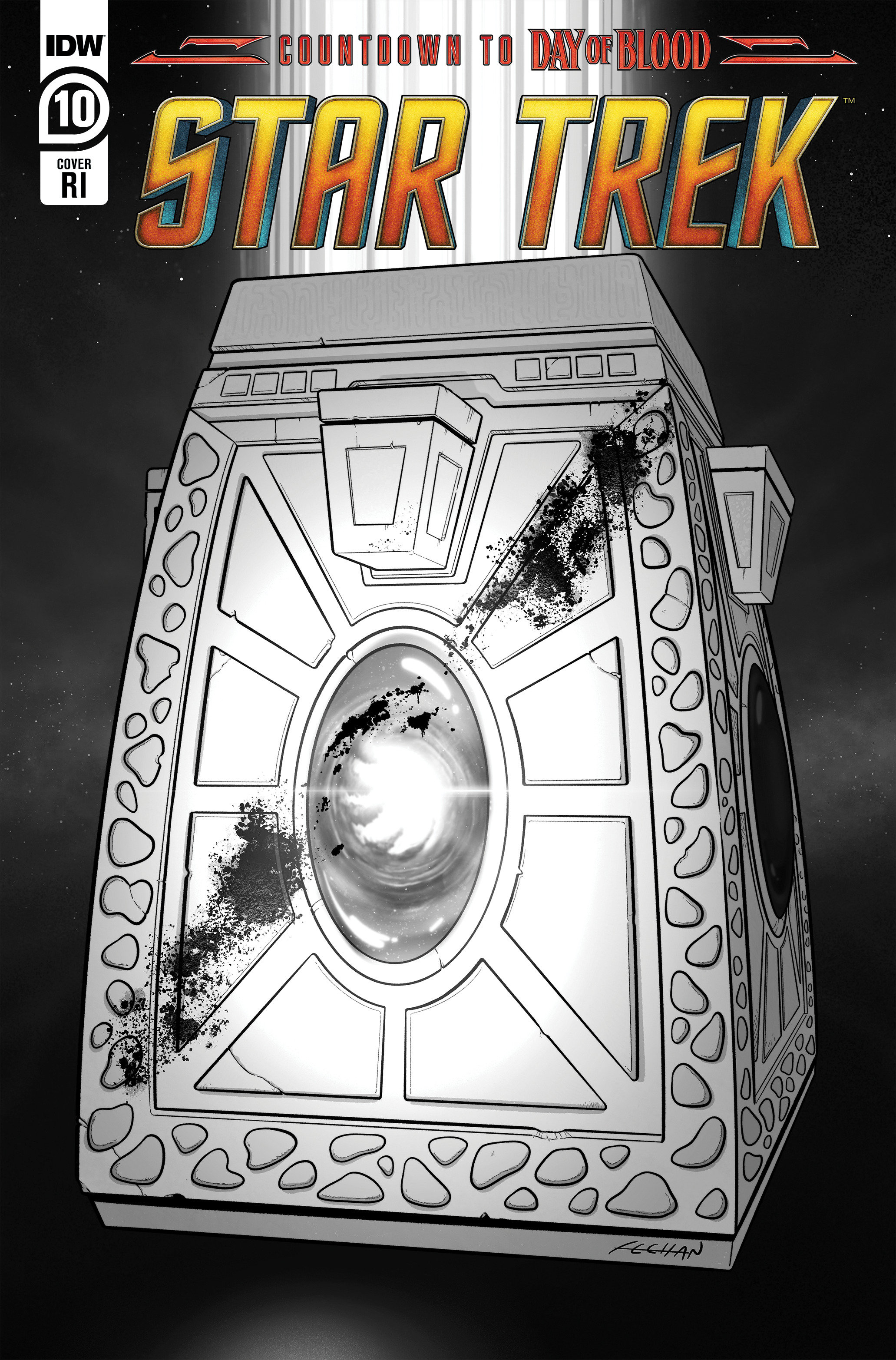 Star Trek #10 Cover D 1 for 10 Incentive Feehan Black & White