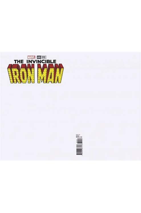 Invincible Iron Man Volume 1 #600 Blank Sketch Cover 