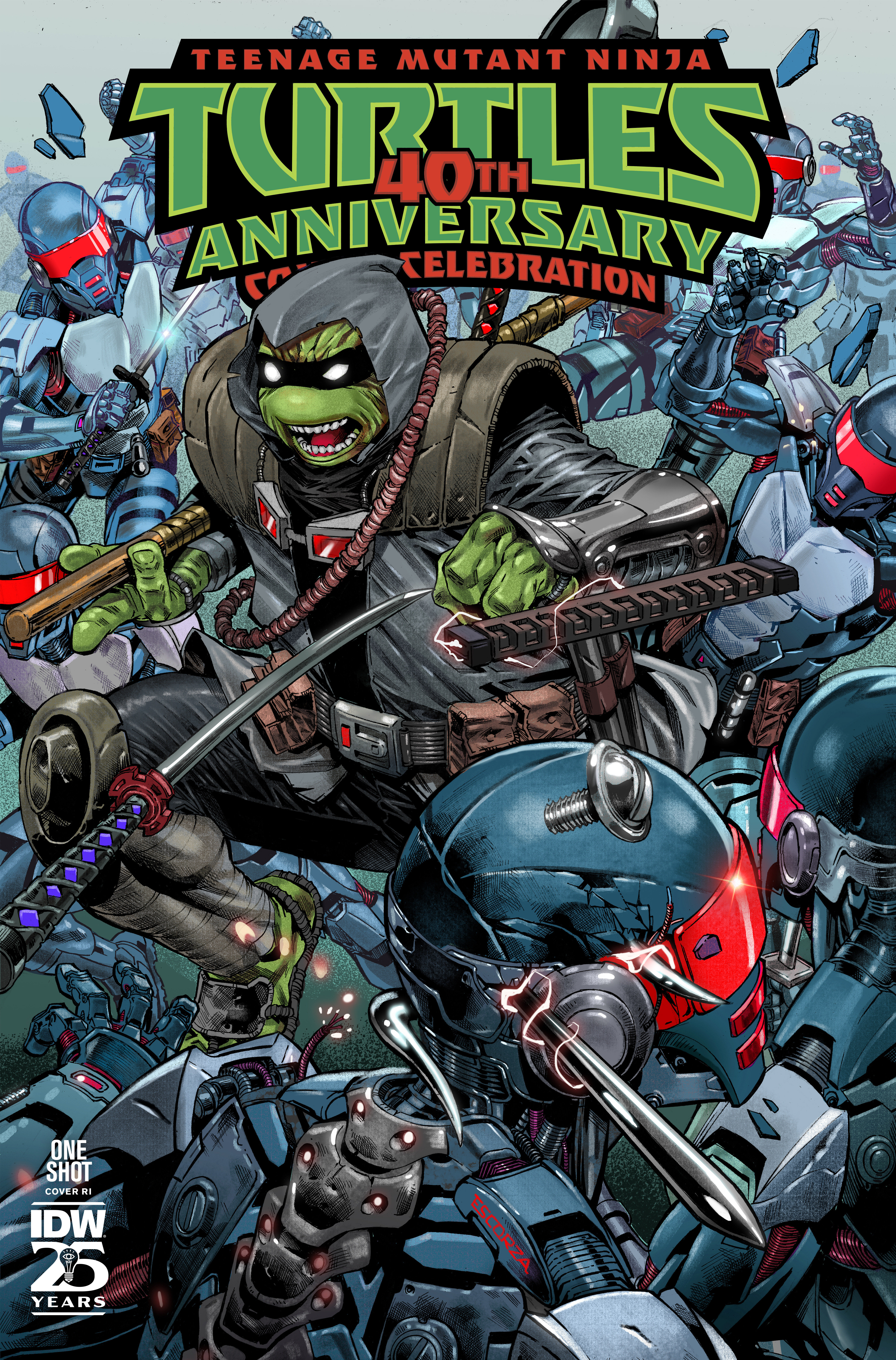 Teenage Mutant Ninja Turtles 40th Anniversary Comics Celebration Cover Escorzas 1 for 10 Incentive Variant