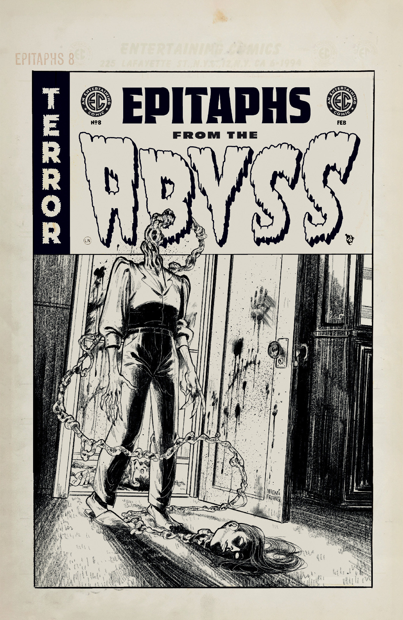 EC Epitaphs from the Abyss #8 (Of 12) Cover D 1 for 20 Incentive Naomi Franq Black & White Artist Edition Vari