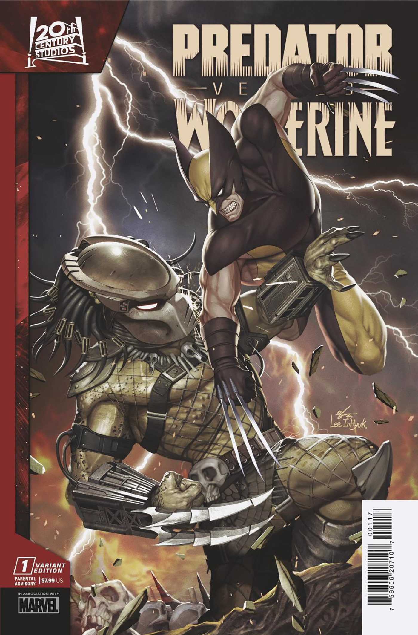 Predator Vs. Wolverine #1 Inhyuk Lee 1 for 50 Incentive