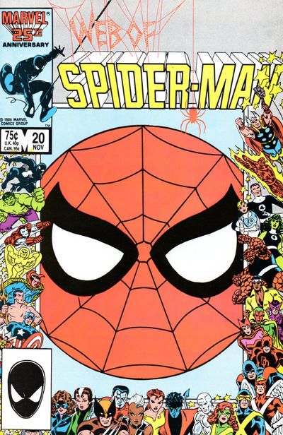 Web of Spider-Man #20 [Direct]-Very Fine (7.5 – 9)  Marvel 25th Anniversary Cover