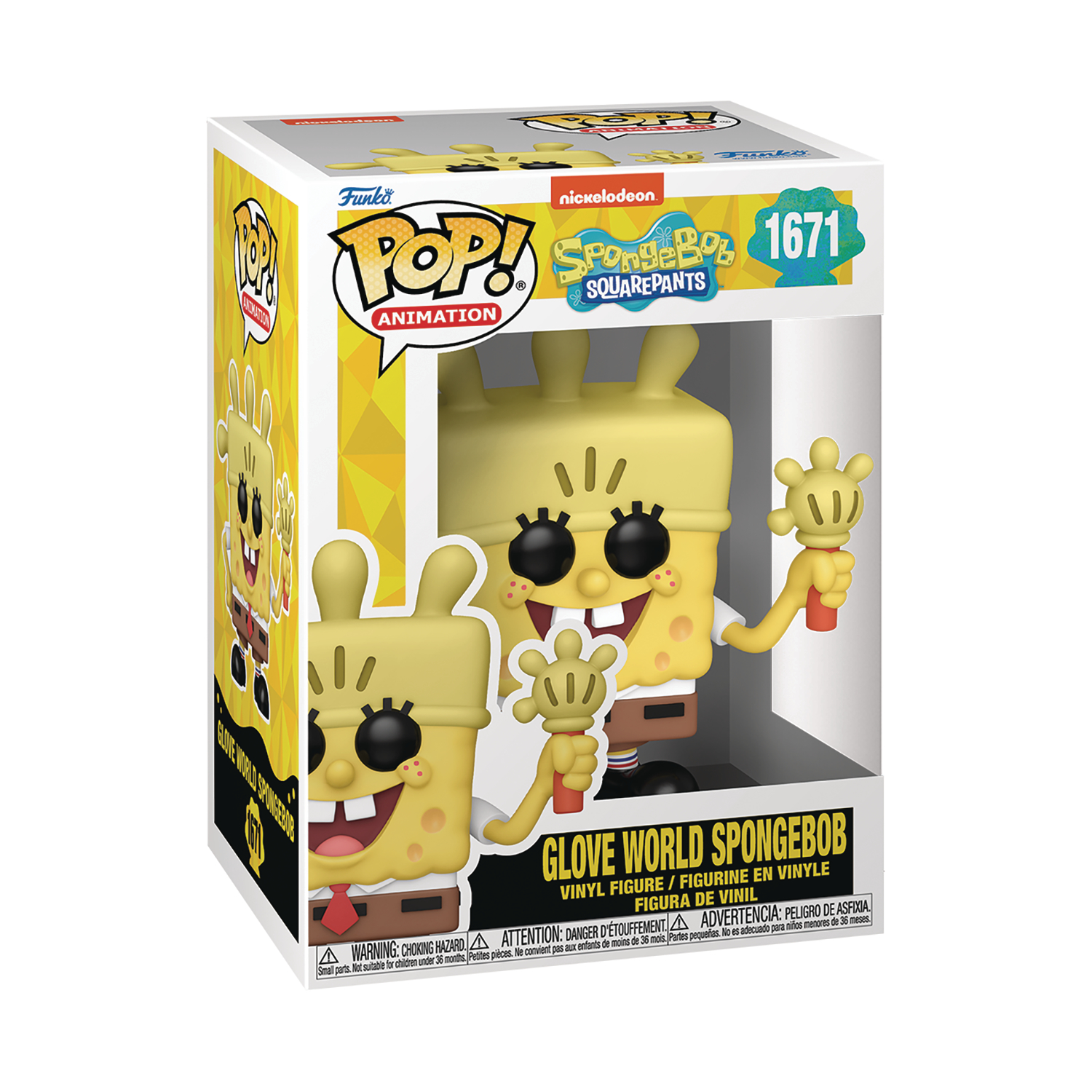 Pop TV Spongebob Squarepants 25th Spongebob with Glovelite Vinyl Figure