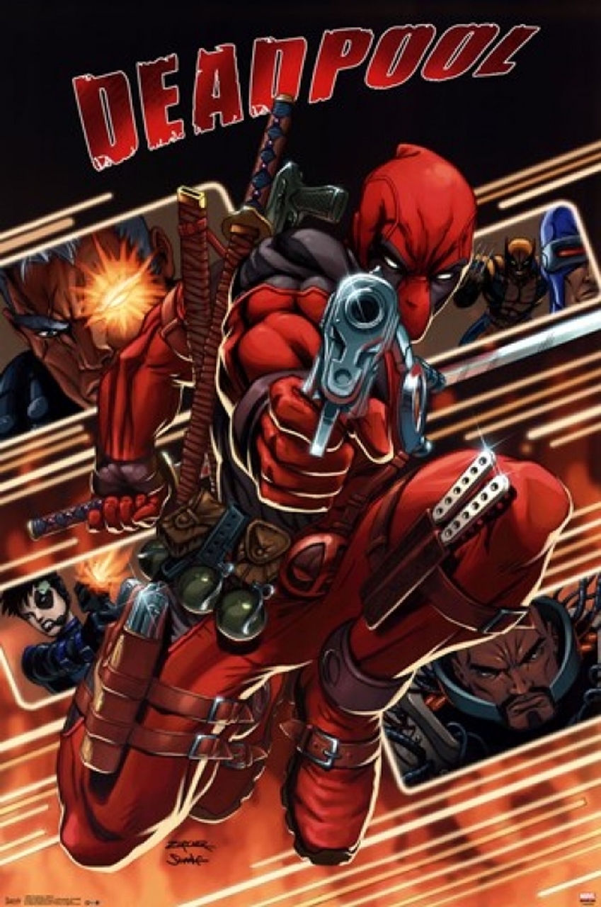 Deadpool Attacks Weapons Poster