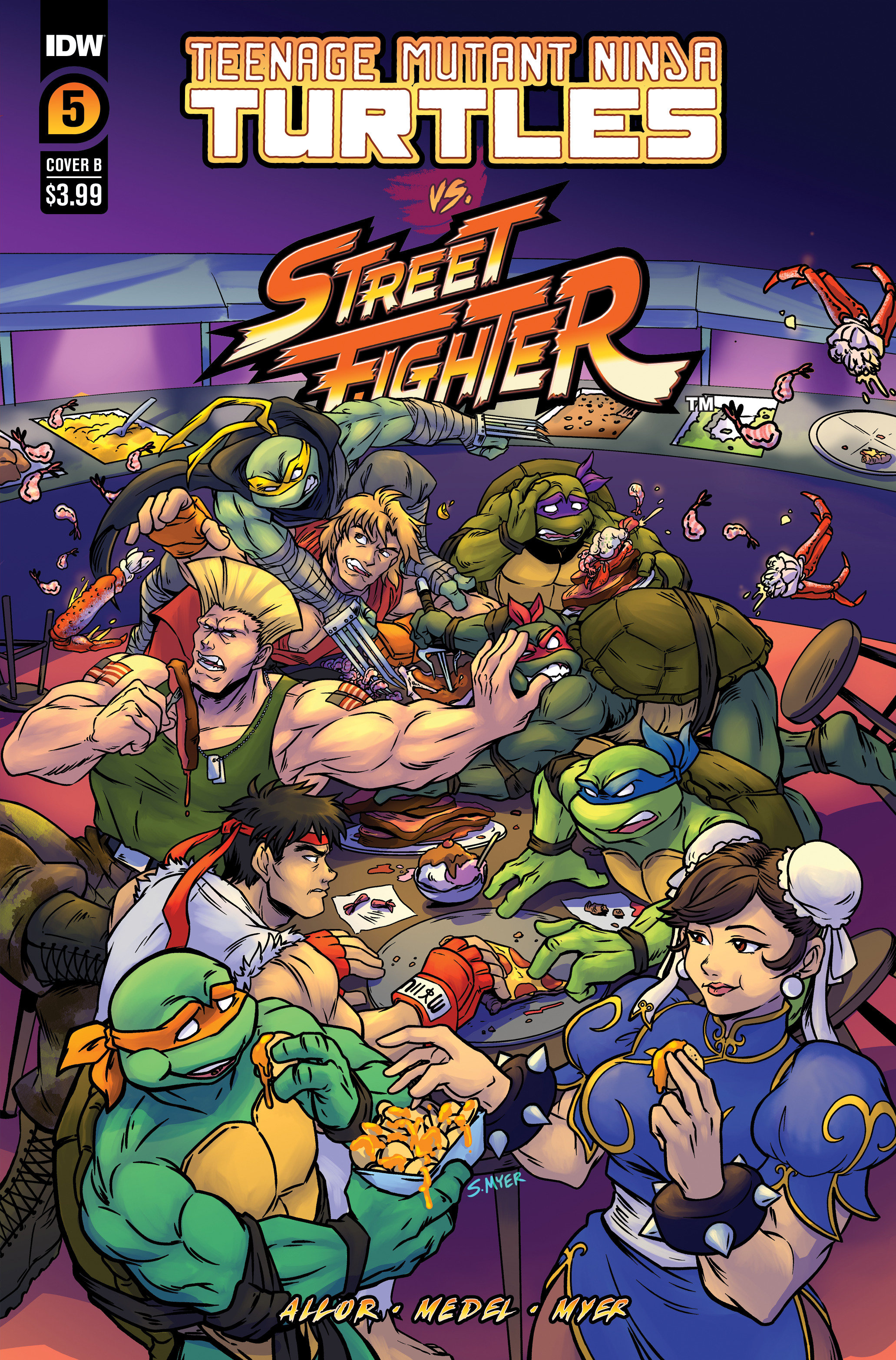 Teenage Mutant Ninja Turtles Vs. Street Fighter #5 Cover B Myer