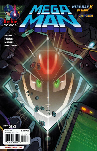 Mega Man #34 [Variant Cover By Ben Bates]-Fine