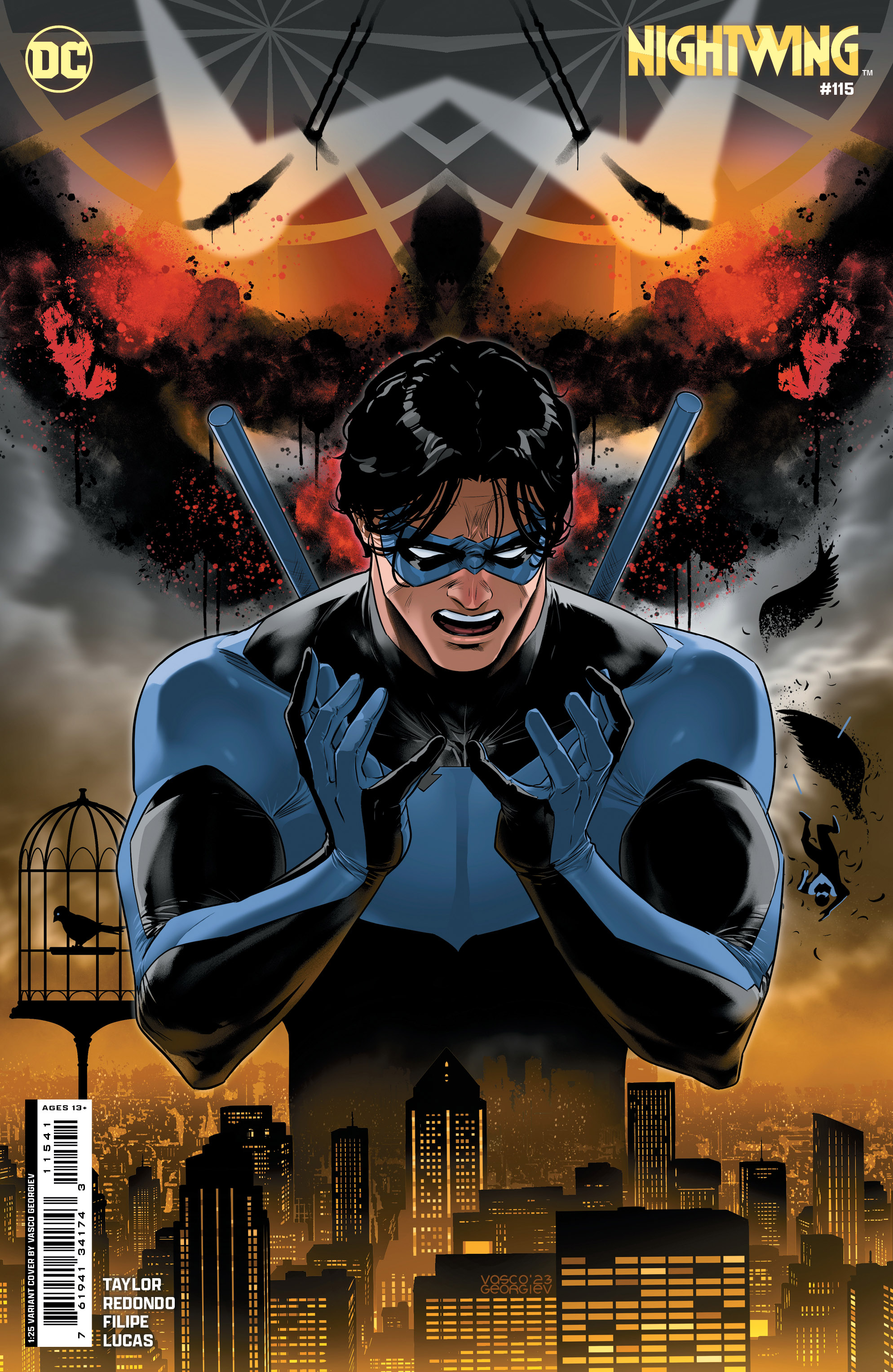 Nightwing #115 Cover E 1 for 25 Incentive Vasco Georgiev Card Stock Variant