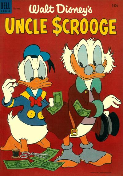 Walt Disney's Uncle Scrooge #4 - G-, Initials Written On Cover